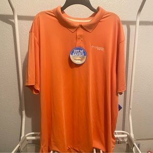 NWT Columbia PFG Polo fishing shirt Orange 2XL